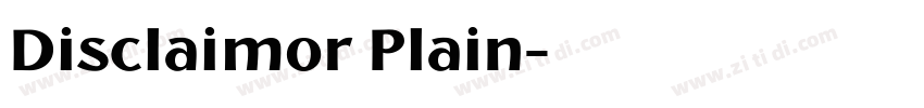 Disclaimor Plain字体转换